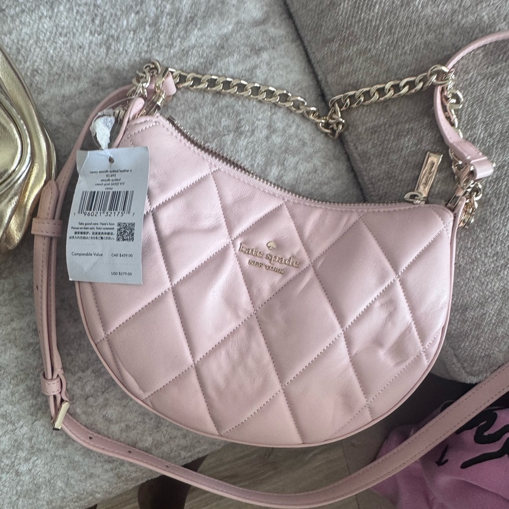 Kate Spade Light Pink Quilted Shoulder Bag